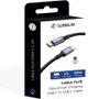 Subblim Cable USB-C a USB-C SUBLIM PLUS SUBCAB-C10002, 100W Carga Rápida PD 3.0 QC 3.0, 480 Mbps, 2m, Nylon Trenzado, Compatible iPhone 15 MacBook Samsung Galaxy S24 S23 Negro